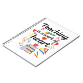 教え作業ハート ノートブック (左側)