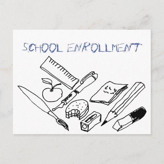 教え入学願書 インビテーションポストカード (正面)