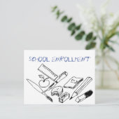 教え入学願書 インビテーションポストカード (スタンド正面)