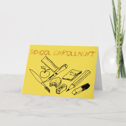 教え入学願書 招待状 (正面)