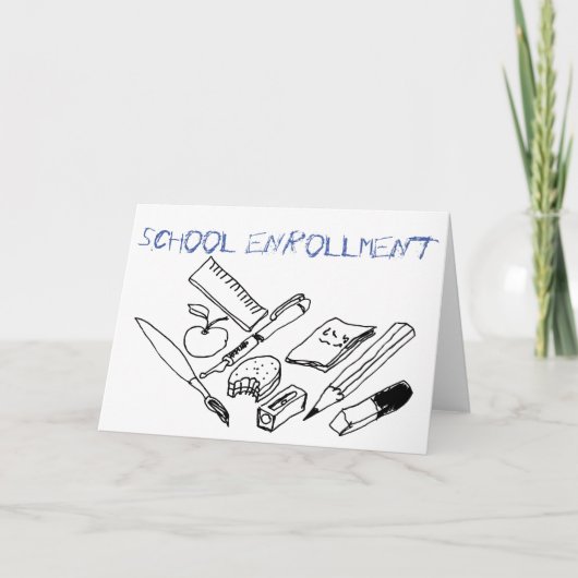 教え入学願書 招待状 (正面)