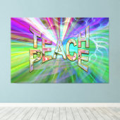 教え地球の平和 キャンバスプリント (インサイチュ (ウッドフロア))