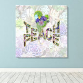 教え地球の平和 キャンバスプリント (インサイチュ (ウッドフロア))