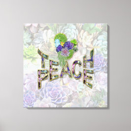 教え地球の平和 キャンバスプリント