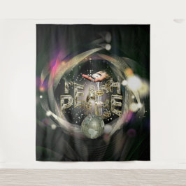 教え地球の平和 タペストリー