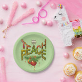 教え平和クリスマスパーティー ペーパープレート (パーティー)