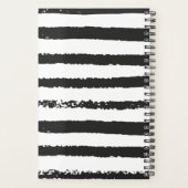 教え愛インスパイア |黒いストライプ金ゴールド プランナー手帳 (裏面)