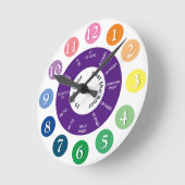 教え時 |子 ラウンド壁時計 (傾斜)