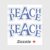 教え独身の白い鳩と青い文字 シール (シート)