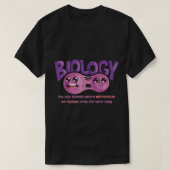 教え生物細胞科学先生おもしろい引用文 Tシャツ (デザイン正面)