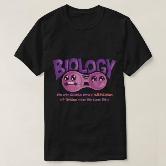 教え生物細胞科学先生おもしろい引用文 Tシャツ (デザイン正面)