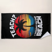 教え考えビーチ先生夏 ビーチタオル (正面)