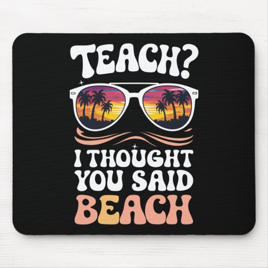 教え考え君はビーチ先生Groovyと言った マウスパッド (正面)