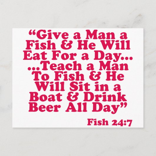 教え釣り人 ポストカード (正面)