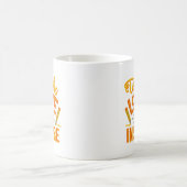 教え 愛し 刺激する 鉛筆 タイポグラフィ アート コーヒーマグカップ (中央)