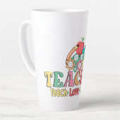 教え・愛・インスパイア – 教育者お祝い カフェラテマグ (左アングル)