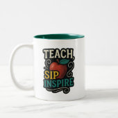 教えSIPインスパイア先生評価コーヒーマグ ツートーンマグカップ (左)