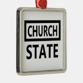 教会および州の第1修正の分離 メタルオーナメント (右)