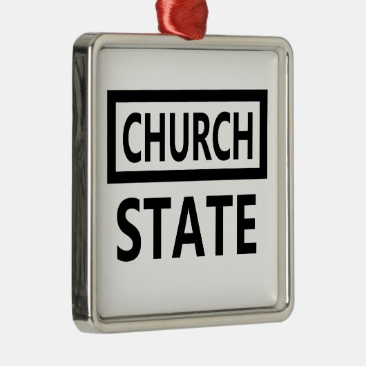 教会および州の第1修正の分離 メタルオーナメント (右)