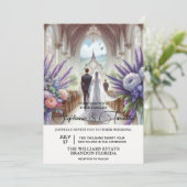 教会での花嫁と花婿 招待状 (スタンド正面)