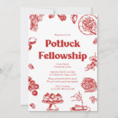 教会での食事会＆交流会のご案内 招待状 (正面)