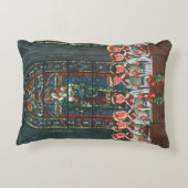 教会で合唱団を歌うヴィンテージクリスマスの子供たち アクセントクッション (裏面)