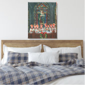 教会で合唱団を歌うヴィンテージクリスマスの子供たち キャンバスプリント (インサイチュ (寝室))