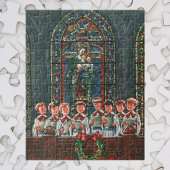 教会で合唱団を歌うヴィンテージクリスマスの子供たち ジグソーパズル