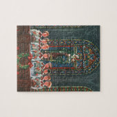 教会で合唱団を歌うヴィンテージクリスマスの子供たち ジグソーパズル (横)