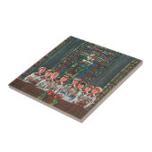 教会で合唱団を歌うヴィンテージクリスマスの子供たち タイル (側面)