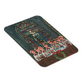 教会で合唱団を歌うヴィンテージクリスマスの子供たち マグネット (右側)