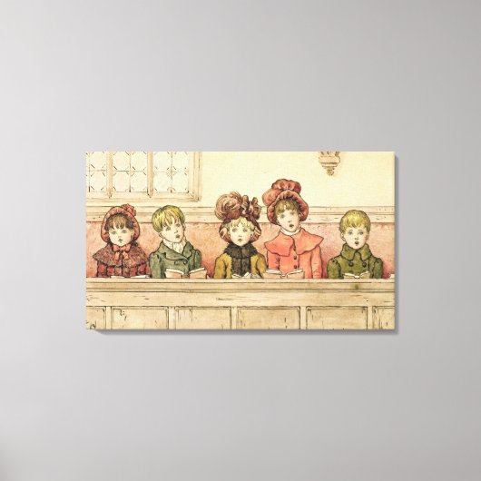 教会で歌う(紙付き) キャンバスプリント (正面)