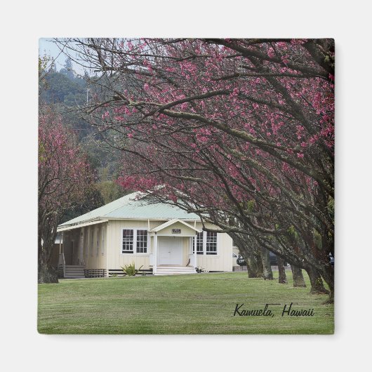 教会とさくらんぼ マグネット (正面)