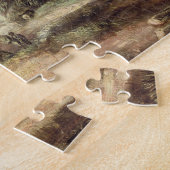 教会との景色、コテージ、村民および ジグソーパズル (側面)