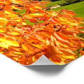 教会とドロミテスの風景の秋 ポスター (角)