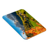 教会とドロミテスの風景の秋 マグネット (右側)