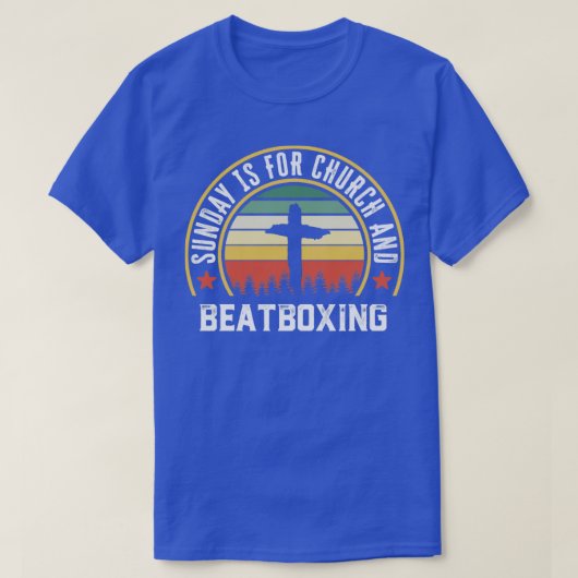 教会とビートボックスおもしろいクリスチャン信仰の賜物 Tシャツ (デザイン正面)