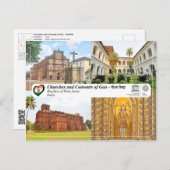 教会と修道院のゴア、Bom Jesus大聖堂 ポストカード (正面/裏面)