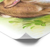 教会と可愛いヴィンテージイースターポスター ポスター (角)