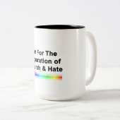 教会と憎しみ ツートーンマグカップ (正面右)