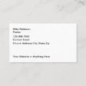 教会と祈りの言葉の名刺 名刺 (裏面)