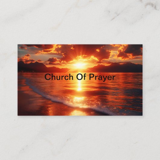 教会と祈りの言葉の名刺 名刺 (正面)