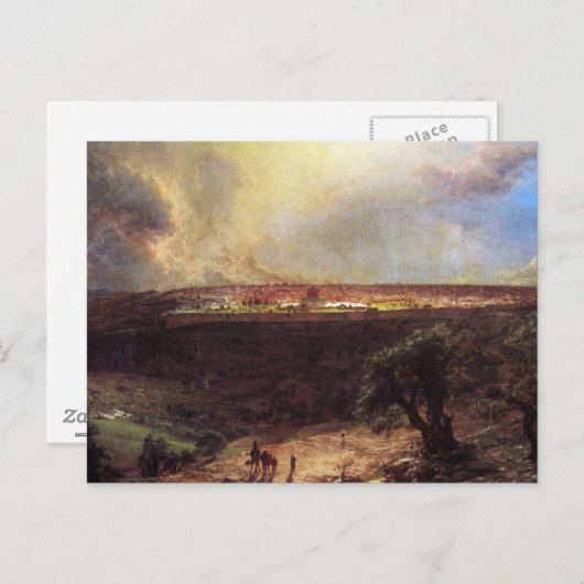 教会によるオリーブ山からのエルサレム ポストカード (正面/裏面)