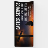 教会のためのイースターサービス時間バナー 横断幕 (縦)
