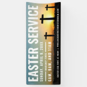 教会のためのイースターサービス時間バナー 横断幕 (縦)