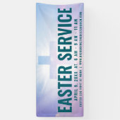 教会のためのイースターサービス時間バナー 横断幕 (縦)