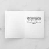 教会のイラストが入った誕生日おめでとうございますの聖職者カード サンキューカード (内部)