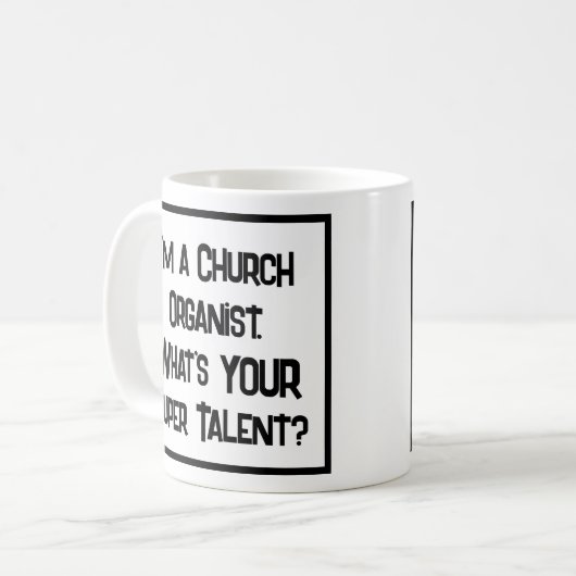 教会のオーガニストすごいの才能。コーヒーマグ コーヒーマグカップ (正面左)