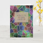 教会のカードへようこそ カード (黄色い花)