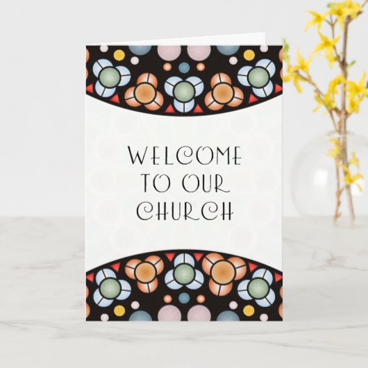 教会のカードへようこそ カード (黄色い花)